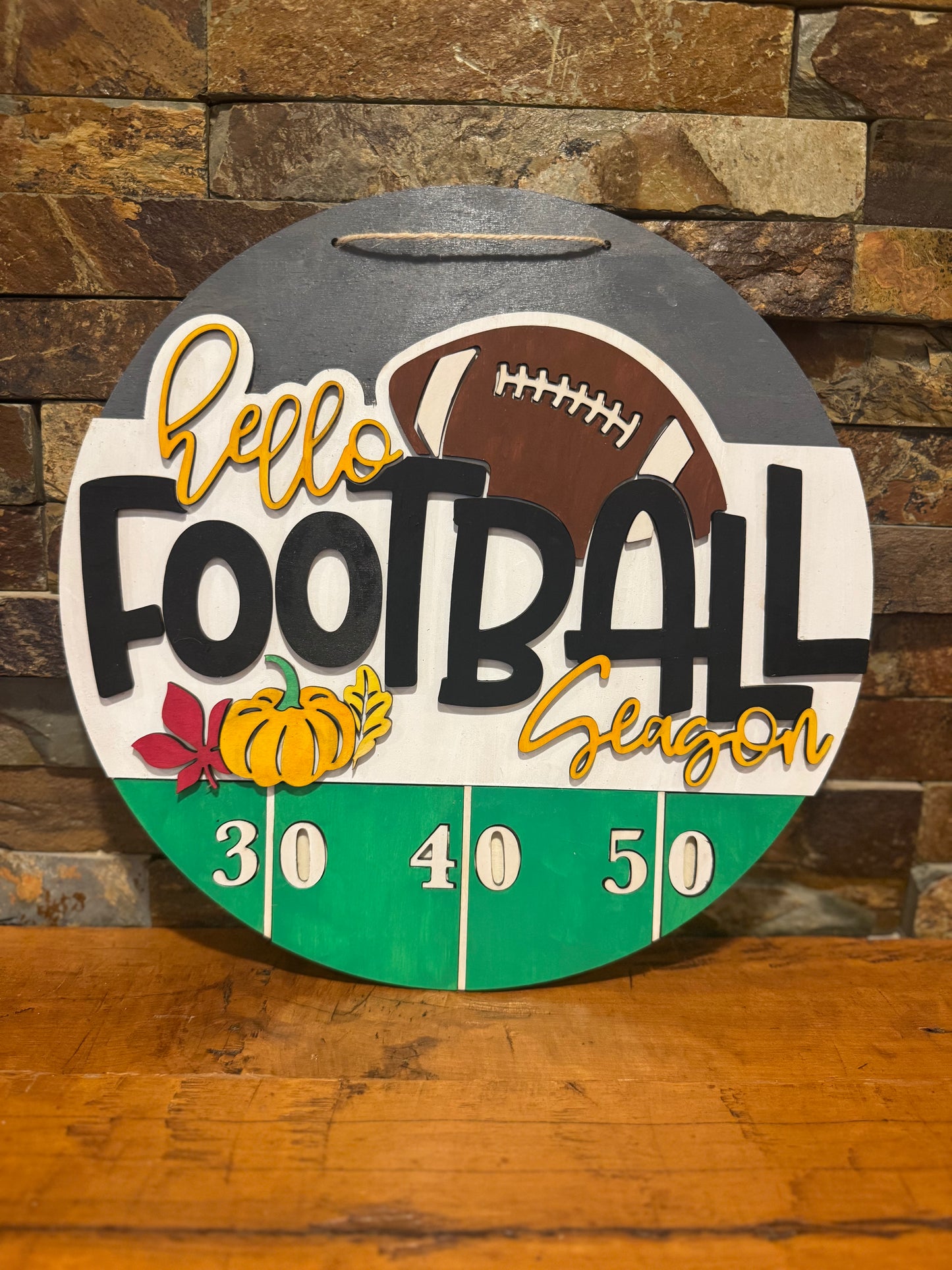 Hello Football Season Autumn Decor