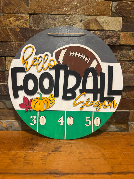 Hello Football Season Autumn Decor