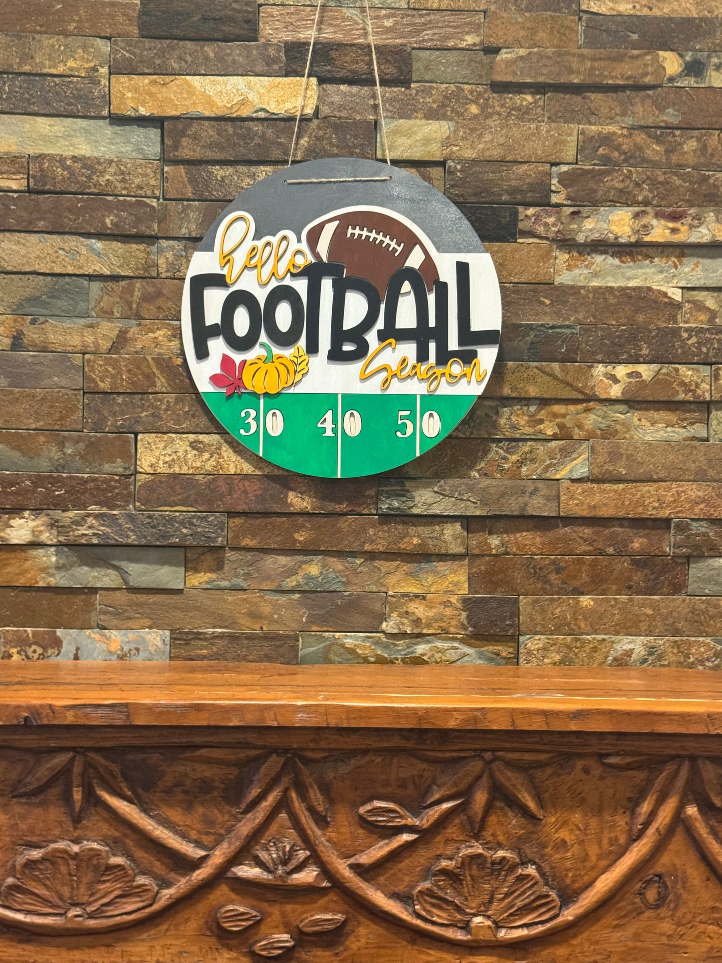 Hello Football Season Autumn Decor
