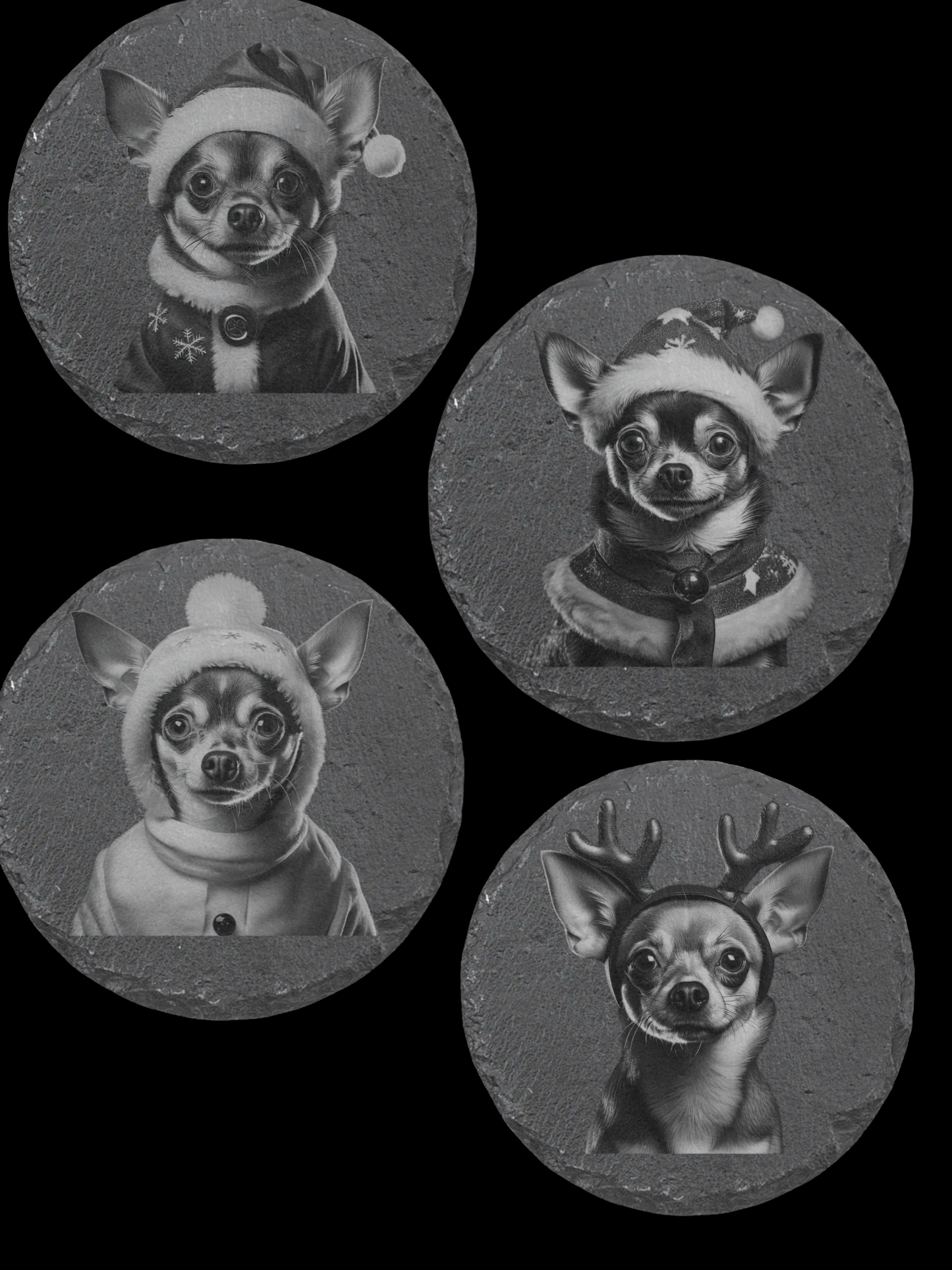 Chihuahua Slate Coaster