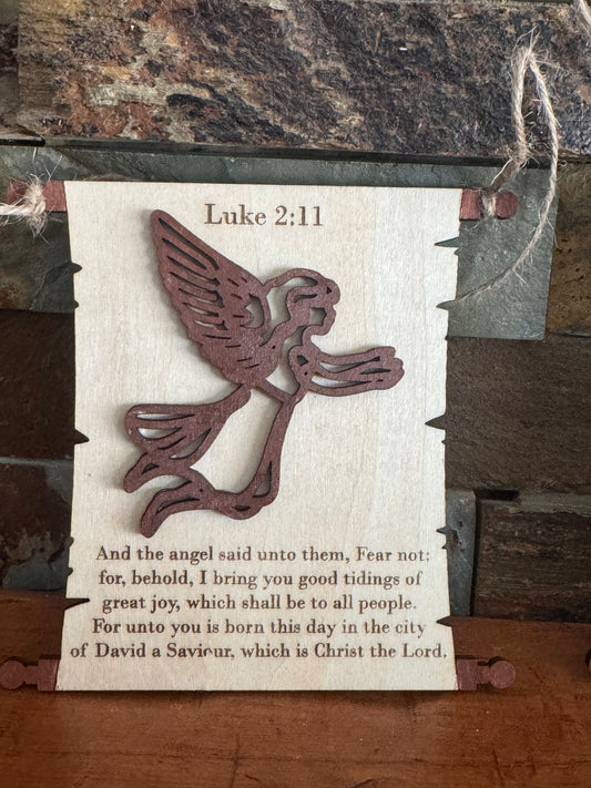 Bible Verse Scroll Ornament