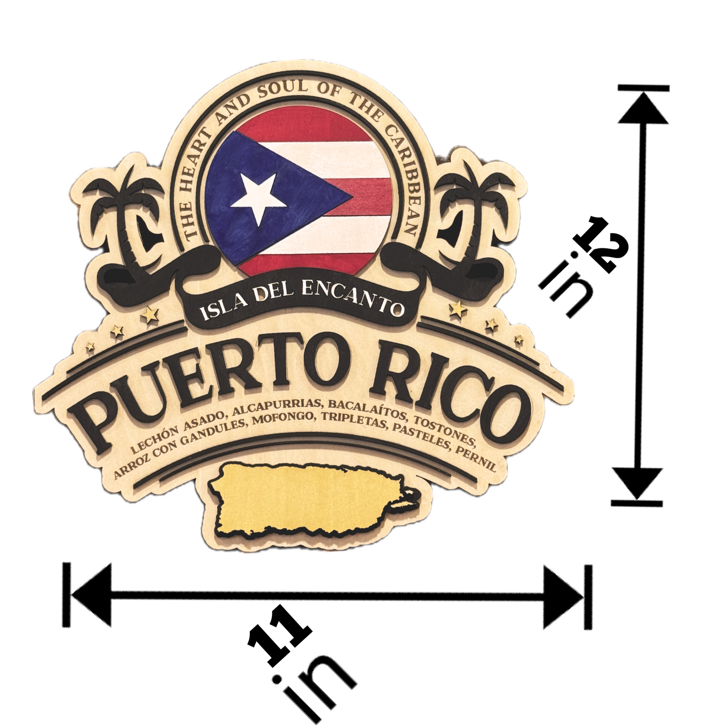 Puerto Rico with Map