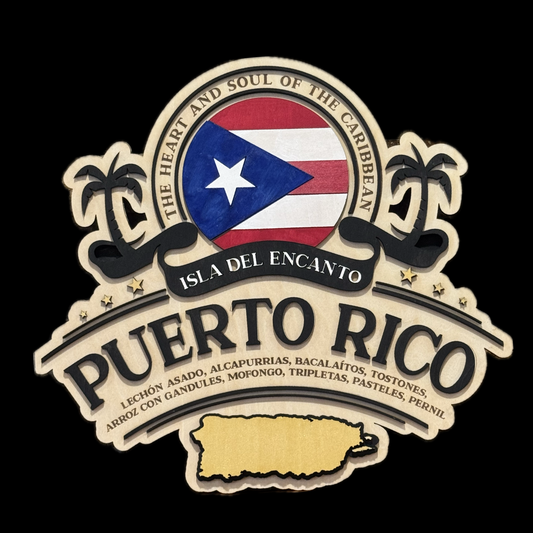 Puerto Rico with Map