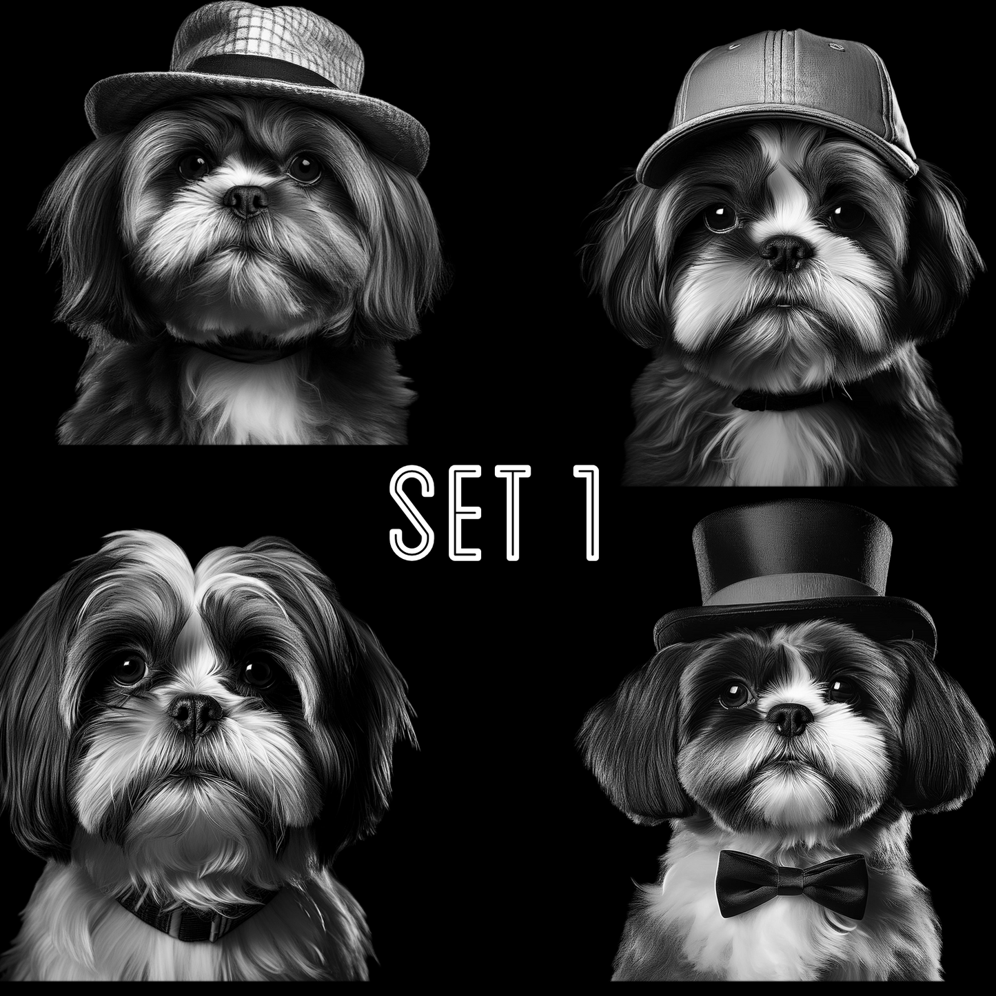 Shihtzu Slate Coaster set