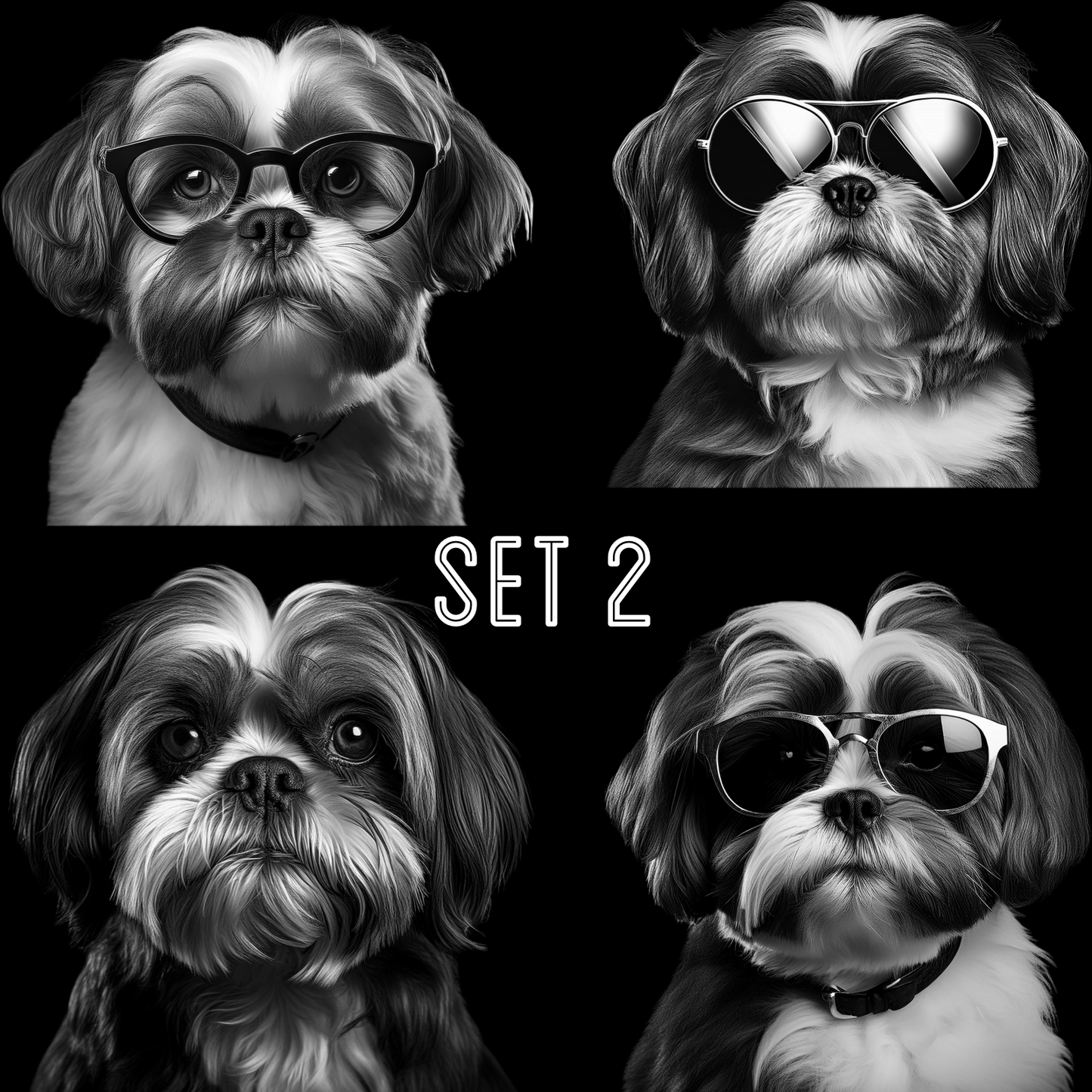 Shihtzu Slate Coaster set