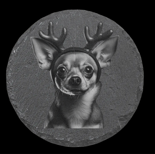 Chihuahua Slate Coaster