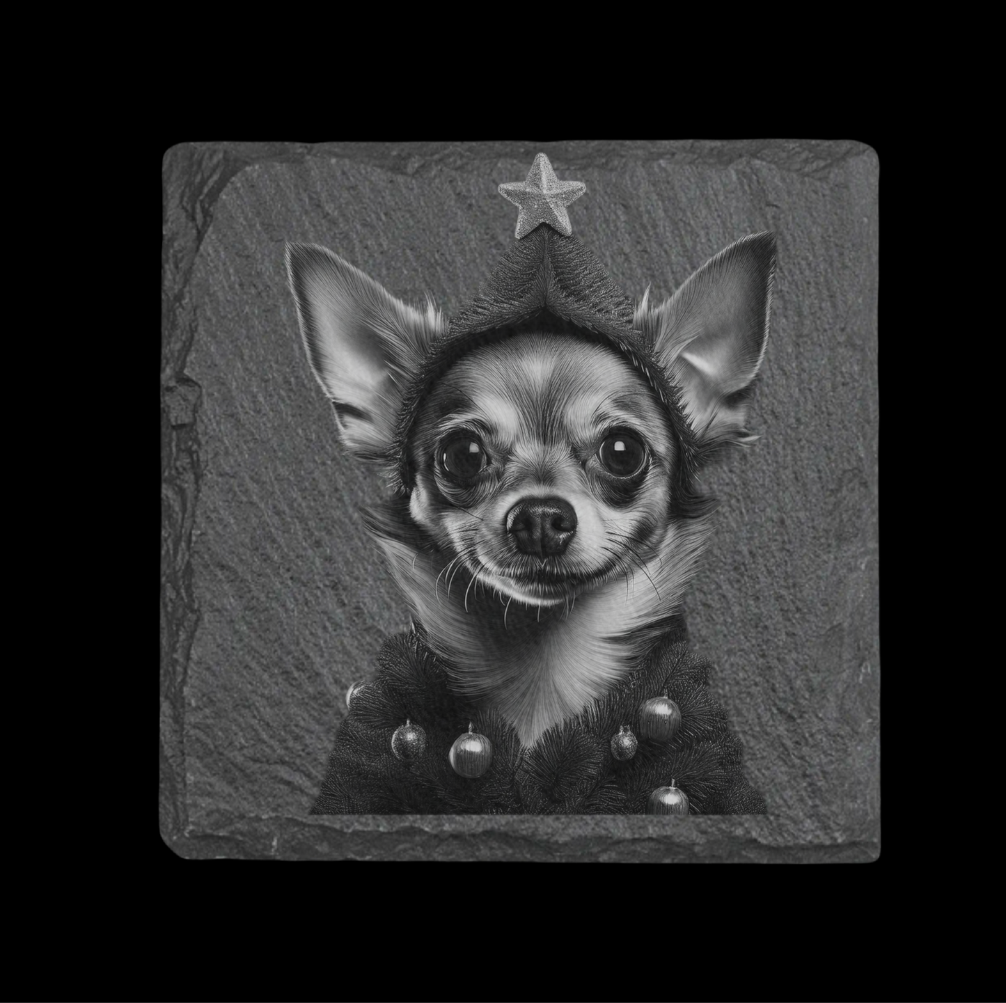 Chihuahua Slate Coaster