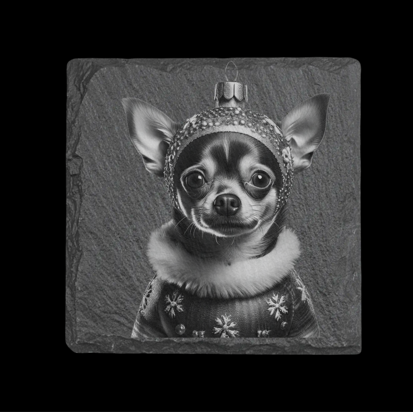 Chihuahua Slate Coaster