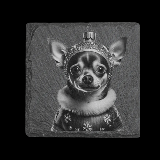 Chihuahua Slate Coaster