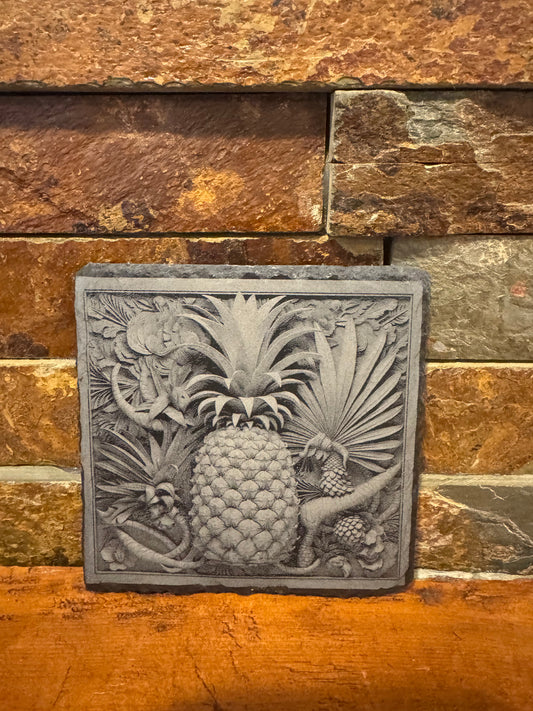 Pineapple Slate Coaster Set
