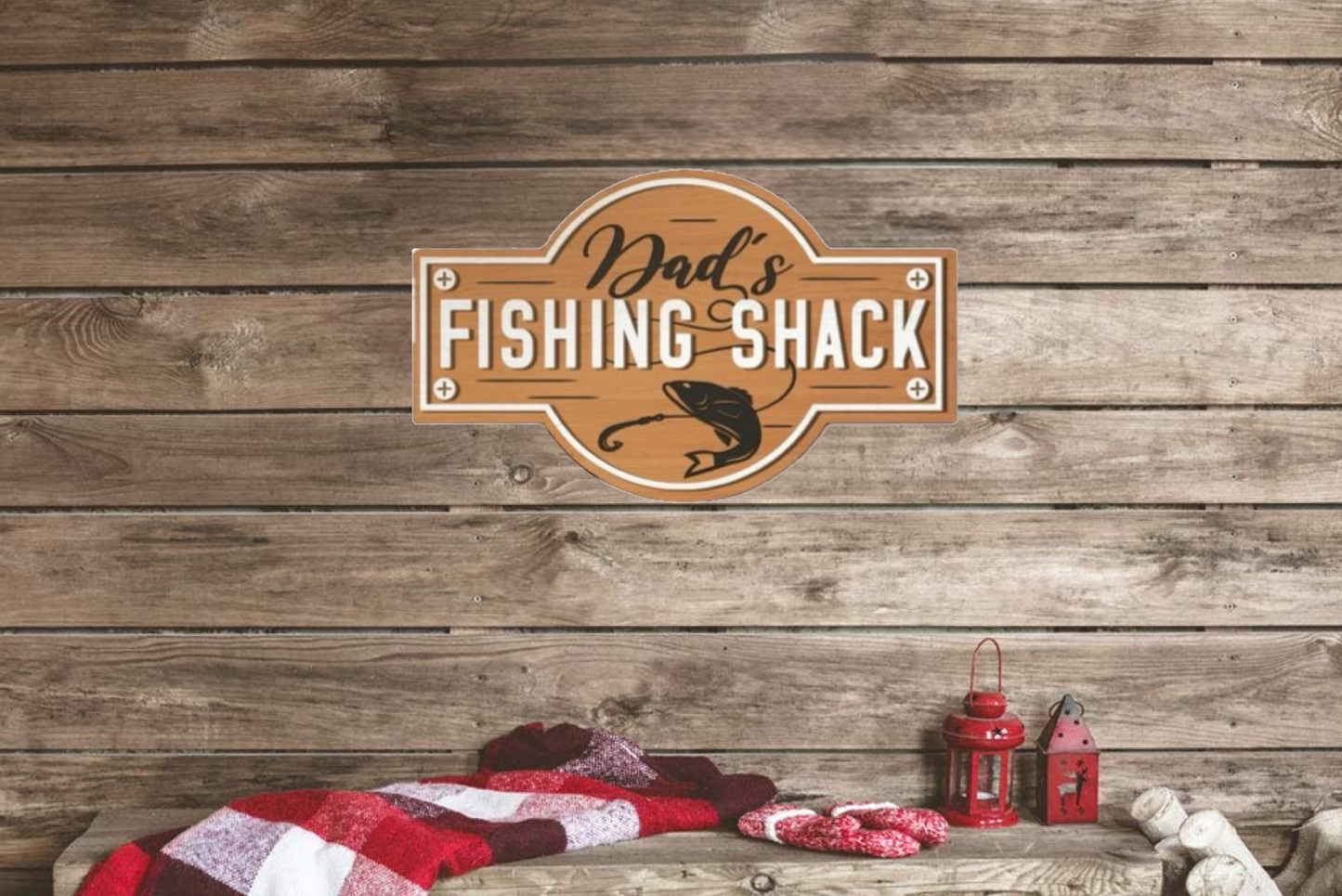 Dad’s Fishing Shack Wall Decor