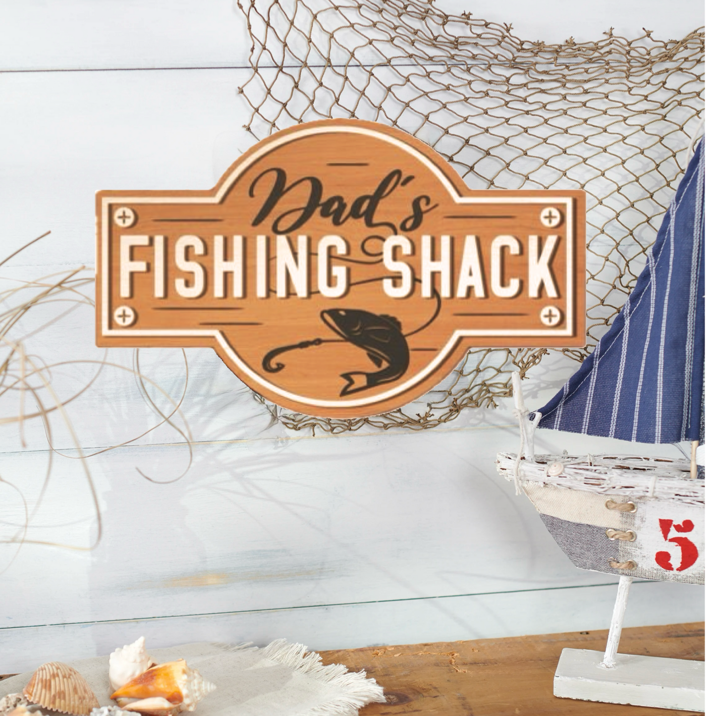Dad’s Fishing Shack Wall Decor