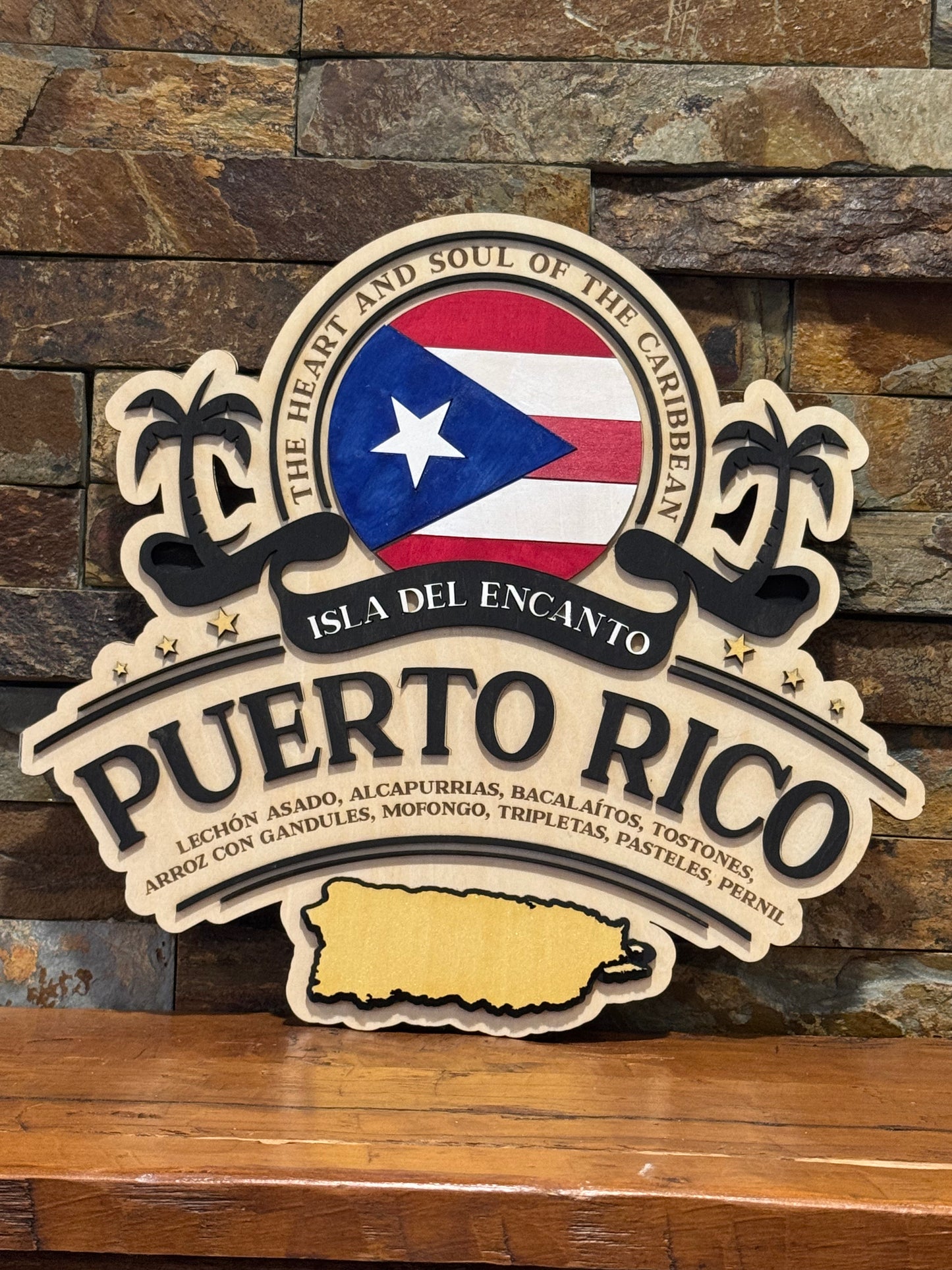 Puerto Rico with Map